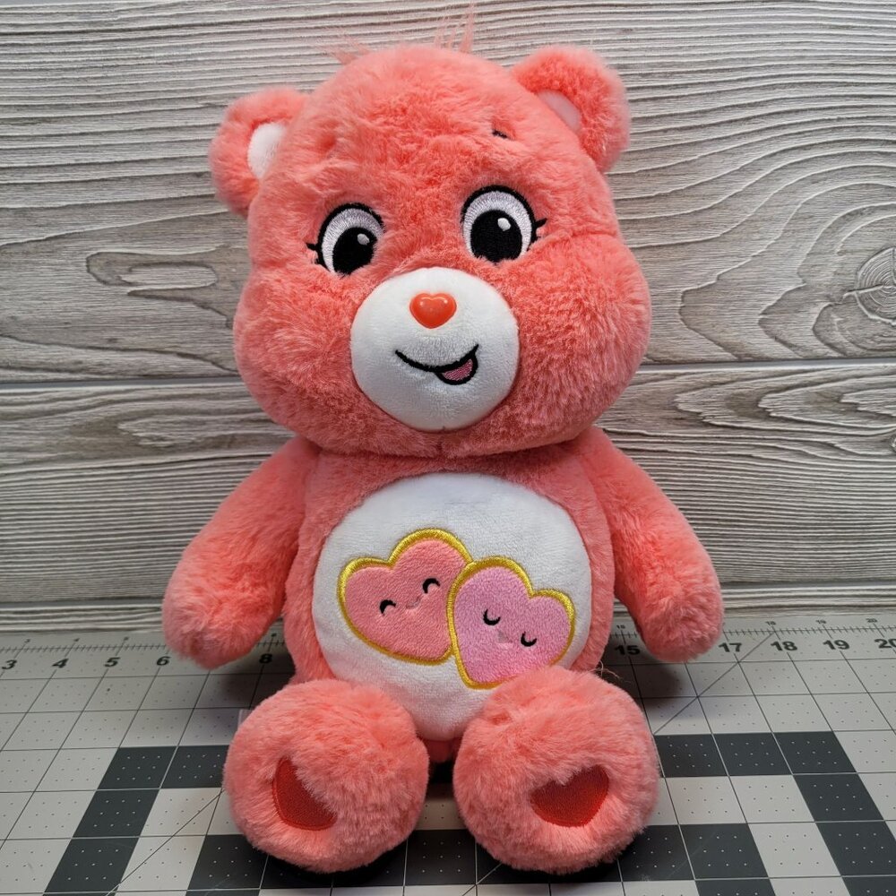 Care Bears Love A Lot Bear Basic‎ Fun Stuffed Plush Toy Pink Hearts 14" 2020